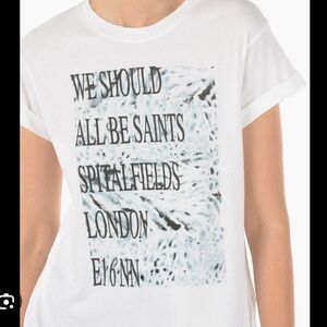 All Saints White Graphic Tee - Short Sleeve
